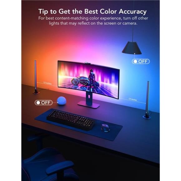 LED Strip Lights(55'') & Gaming Light Bars(17'') with Camera, Smart DreamView - Picture 6 of 6